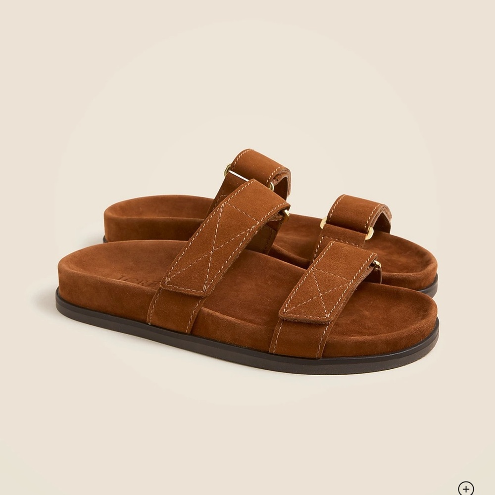 New Colbie wide-strap sandals in suede